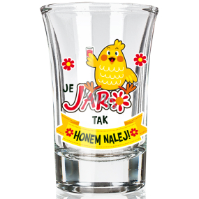 Nekupto Smích Jarní panáček skleněný dárkový velikonoční panák Je jaro 40 ml