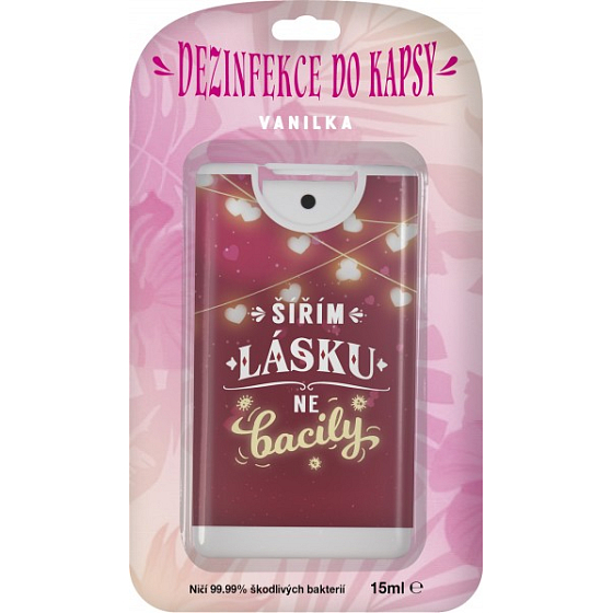 Albi Dezinfekce do kapsy s vůní vanilky Šířím lásku 15 ml