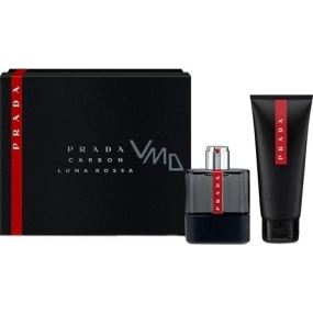 Prada Luna Rossa Carbon toaletní voda pro muže 50 ml + sprchový gel 100 ml, dárková sada