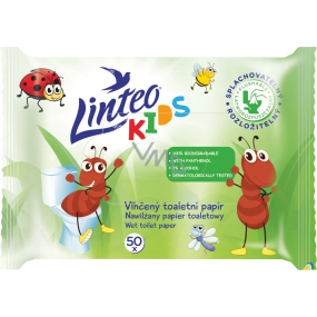 Linteo Kids Wilgotne chusteczki do toalety spłukiwalne 50 sztuk