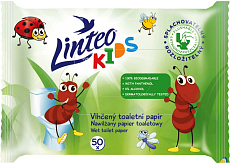 Linteo wilgotny papier toaletowy Kids, 50 sztuk