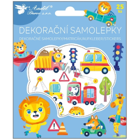 Naklejki dekoracyjne Transport 13 x 15,5 cm 25 sztuk