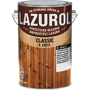 Lazurol Classic S1023 cienkowarstwowy lazura do drewna z zawartością olejów, 0080 mahagon, 4 l