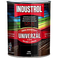 Industrol S2013 univerzál lesk vrchní barva na kov a dřevo, 1999 czarny, 600 ml