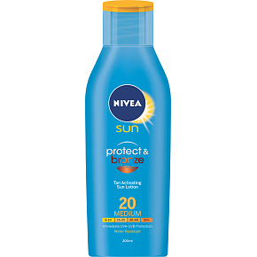 Nivea Sun OF 20 Protect & Bronze mleko do opalania wspierające opalanie, 200 ml