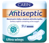 Carin Antiseptic Ultra Wings wkładki higieniczne z skrzydełkami z zawartością aktywnego tlenu 9 sztuk