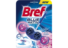 Bref Blue Aktiv Fresh Flowers blok WC do higieny i świeżości Twojej toalety, barwi wodę na niebiesko 50 g
