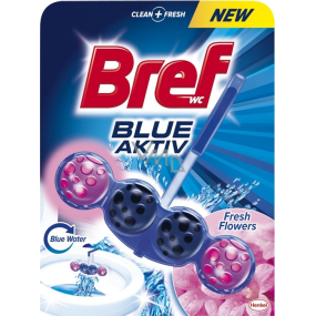 Bref Blue Aktiv Fresh Flowers blok WC do higieny i świeżości Twojej toalety, barwi wodę na niebiesko 50 g