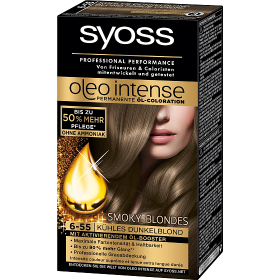 Syoss Oleo Intense Color barva na vlasy bez amoniaku 6-55 Kouřová blond