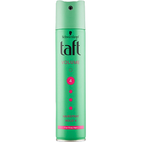 Taft Volume, lak na vlasy s push-up efektem, síla fixace 4, 250 ml