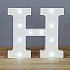 Nekupto Dřevěné LED písmeno H dekorace 16 cm