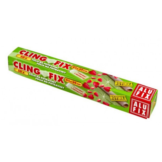 Alufix Cling Fix potravinová fólie s perforací 29 x 45 cm 50 kusů