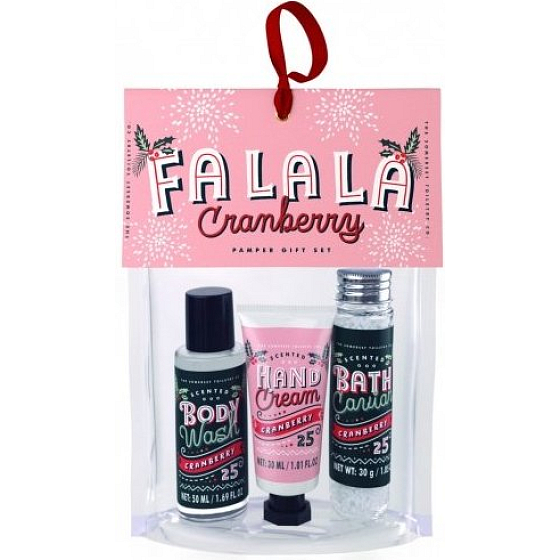 Somerset Toiletry Brusinka koupelové perly 30 g + sprchový gel 50 ml + krém na ruce 30 ml, kosmetická sada
