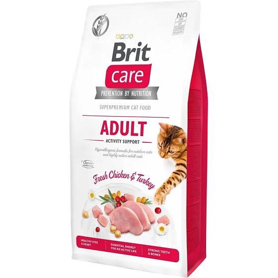 Brit Care Cat Grain-Free Adult Activity Support kompletní krmivo pro dospělé kočky žijící venku a pro kočky s vysokou úrovní aktivity 7 kg