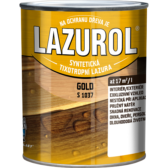 Lazurol Gold S1037 silnovarstvá lazura na dřevo T020 kasztan, 750 ml