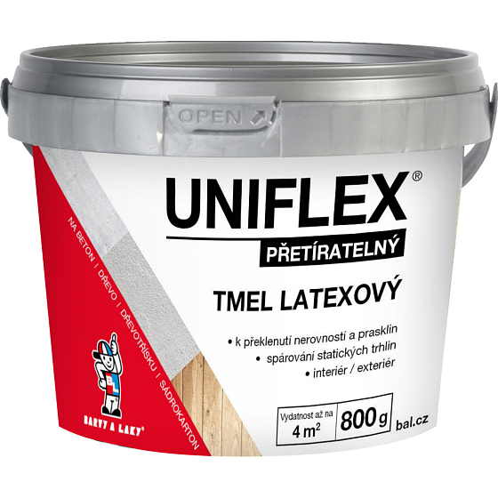Uniflex lateksowa masa do płyt gipsowo-kartonowych, muru i drewna, 800 g