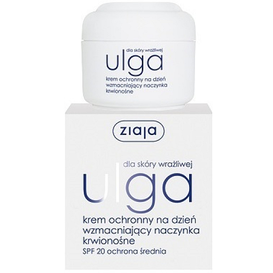 Ziaja Ulga SPF 20 ochranný denní krém posilňující cévy pro citlivou pokožku 50 ml