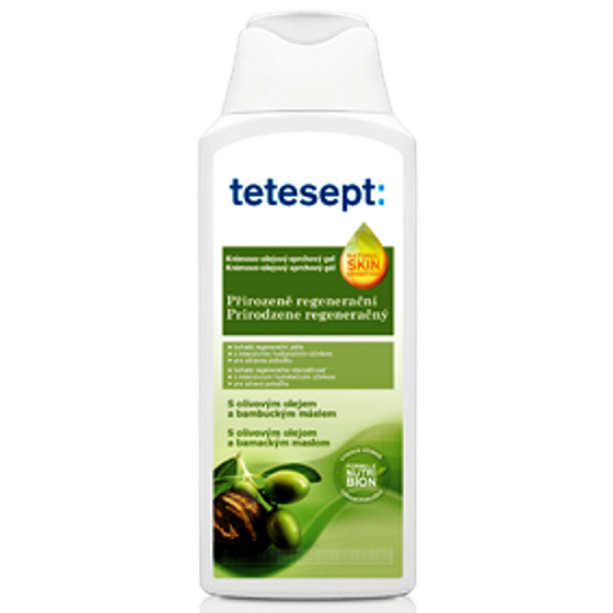 Tetesept Přirozeně regenerační Olivový olej + Bambucké máslo sprchový gel 250 ml