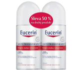 Eucerin 48h kuličkový antiperspirant deodorant roll-on bez alkoholu pro citlivou pleť 2 x 50 ml, duopack