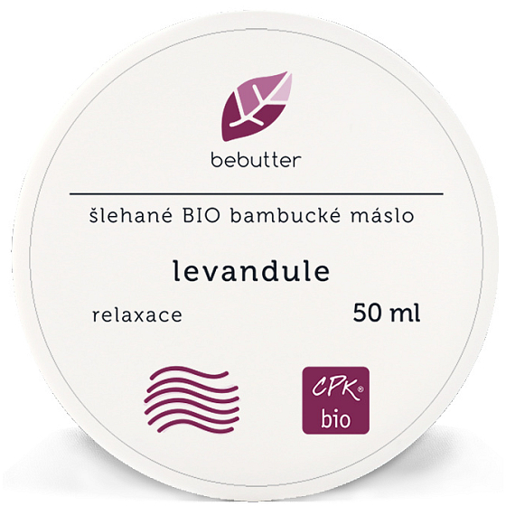 Aromatica Bebutter Bio Levandule šlehané bambucké máslo pro dokonalou péči těla 50 ml