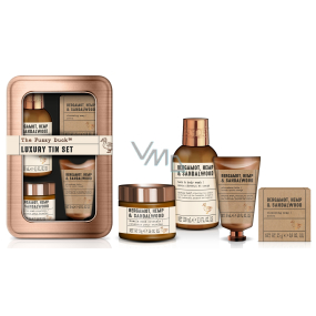 Baylis & Harding Bergamotka, Konopie i Drzewo Sandałowe 2w1 żel myjący do ciała i włosów 100 ml + kryształki do kąpieli 50 g + balsam po goleniu 30 ml + mydło w kostce 25 g, zestaw kosmetyczny dla mężczyzn