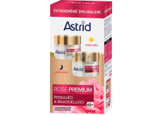 Astrid Rose Premium 65+ wzmacniający i modelujący krem do twarzy dla bardzo dojrzałej skóry 50 ml + Rose Premium 65+ wzmacniający i modelujący krem na noc dla bardzo dojrzałej skóry 50 ml, duopack