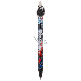 Colorino Pióro Wycieralne Spiderman Czarny Pająk, niebieski wkład 0,5 mm