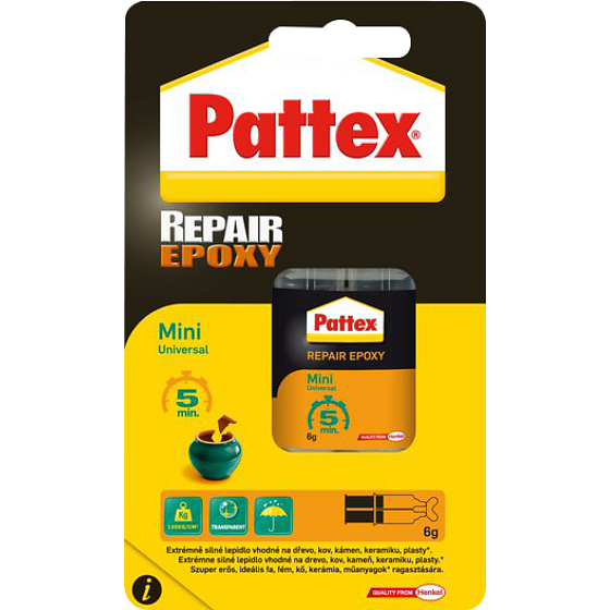 Pattex Repair Epoxy mini dwuskładnikowy epoksydowy klej, 6 ml