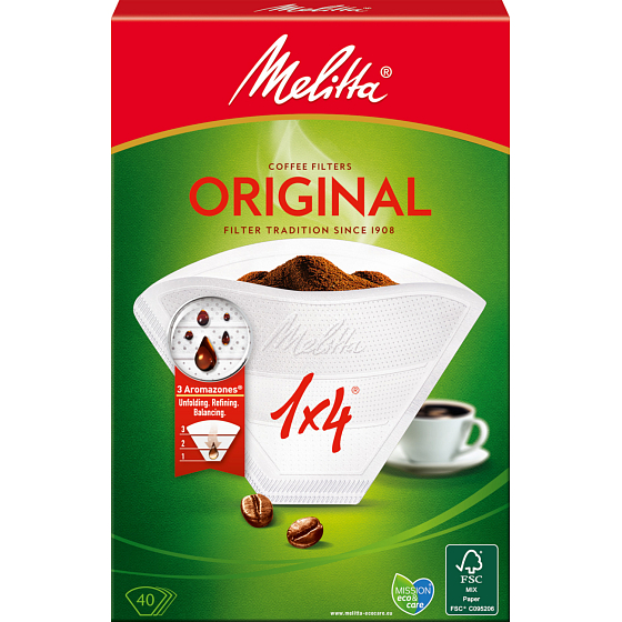 Filtry kawowe Melitta Original 1×4, 40 sztuk