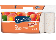 Big Soft Peach Brzoskwiniowy perfumowany papier toaletowy 200 arkuszy 2-warstwowy 10 rolek