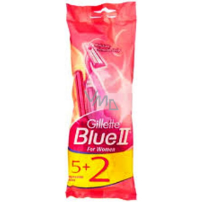 Gillette Lady Blue II Woman Jednorázová holítka se zvlhčujícím páskem 5 + 2 kusy, pro ženy