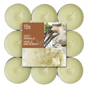 Bolsius Aromatic Tasty Vanilla - Vanilka vonné čajové svíčky 18 kusů, doba hoření 4 hodiny