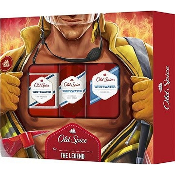 Old Spice White Water antiperspirant čirý gelový 70 ml + deodorant sprej 150 ml + sprchový gel 250 ml pro muže, kosmetická sada