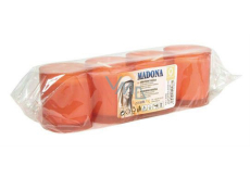 Madona Cmentarna świeczka bez wieszaka prasowana czerwona, pali się aż 15 godzin, 4 x 55 g