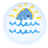 Bomb Cosmetics Delfin - Dolphinately Musująca kula do kąpieli 160 g