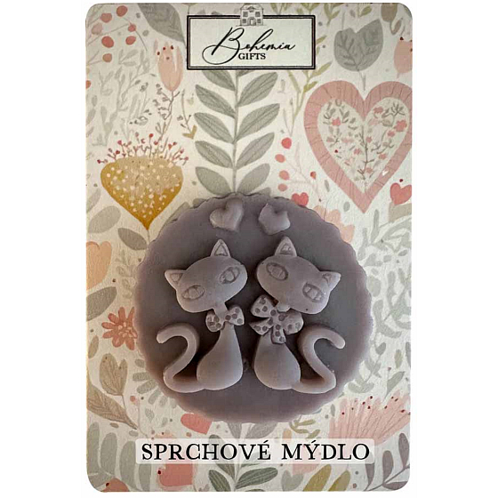 Bohemia Gifts Kočičky ręcznie wytwarzane formowane mydło toaletowe 70 g