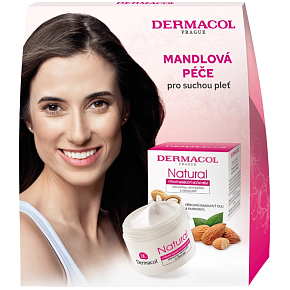 Dermacol Mandlowa pielęgnacja Natural nawilżający krem na dzień 50 ml + bogaty krem na noc 50 ml, zestaw kosmetyków dla kobiet