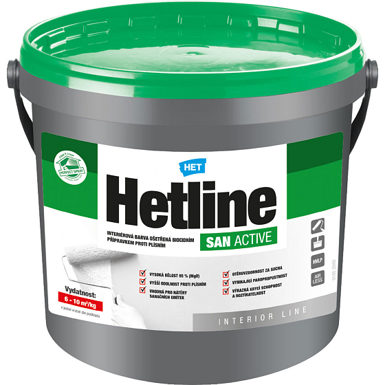 Het Hetline San Active farba malarska przeciwgrzybicza, 1,5 kg