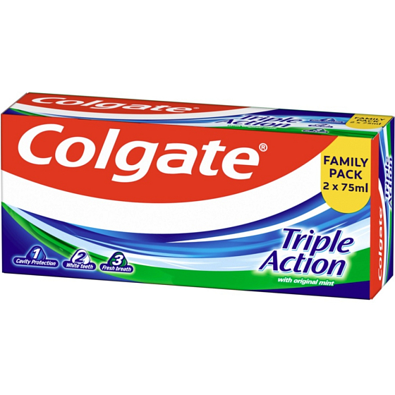 Colgate Triple Action pasta do zębów 2x75 ml