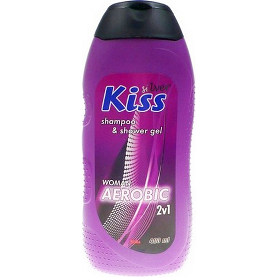 Mika Kiss Silver for Woman Aerobic 2v1 sprchový gel a šampon 400 ml