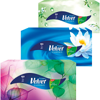 Velvet Classic 2-warstowe chusteczki papierowe, 100 szt.