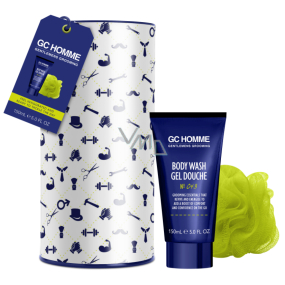 Grace Cole GC Sport mycí gel 50 ml + mycí houba + plechová dóza, kosmetická sada pro muže