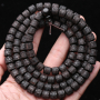 180 Mały naszyjnik Ebenowe naturalne tybetańskie buddyjskie modlitewne koło, sześcioliterowe mantra koraliki, 8 mm x 8 mm