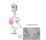 Charm Srebrna 925 Luminozna - Znak zodiaku Baran, zawieszka na bransoletkę