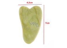 Nefrit Gua Sha redukuje vrásky, otoky, zlepšuje pružnost pokožky 4,2 x 7 cm, kámen klidu