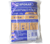 Spokar Zakrývací folie na malování, 30 µ, 20 m², 4 x 5 m