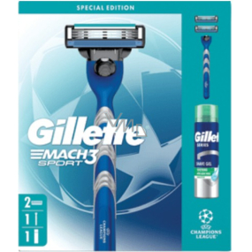 Zestaw prezentowy Gillette Mach 3 Sport, maszynka, 2 zapasowe wkładki, żel do golenia 200ml