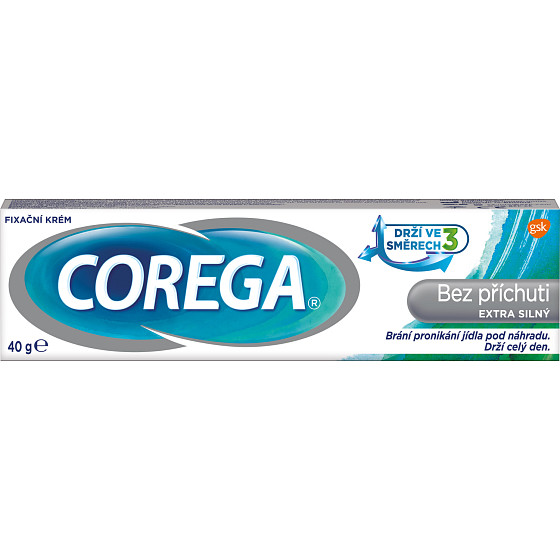 Corega Bez smaku extra mocny klej do protez, 40 g