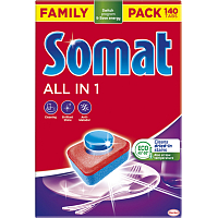 Somat tabletki do zmywarki All in 1, 140 szt.