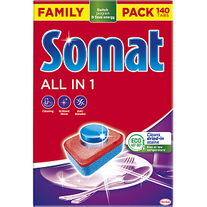 Somat tabletki do zmywarki All in 1, 140 szt.